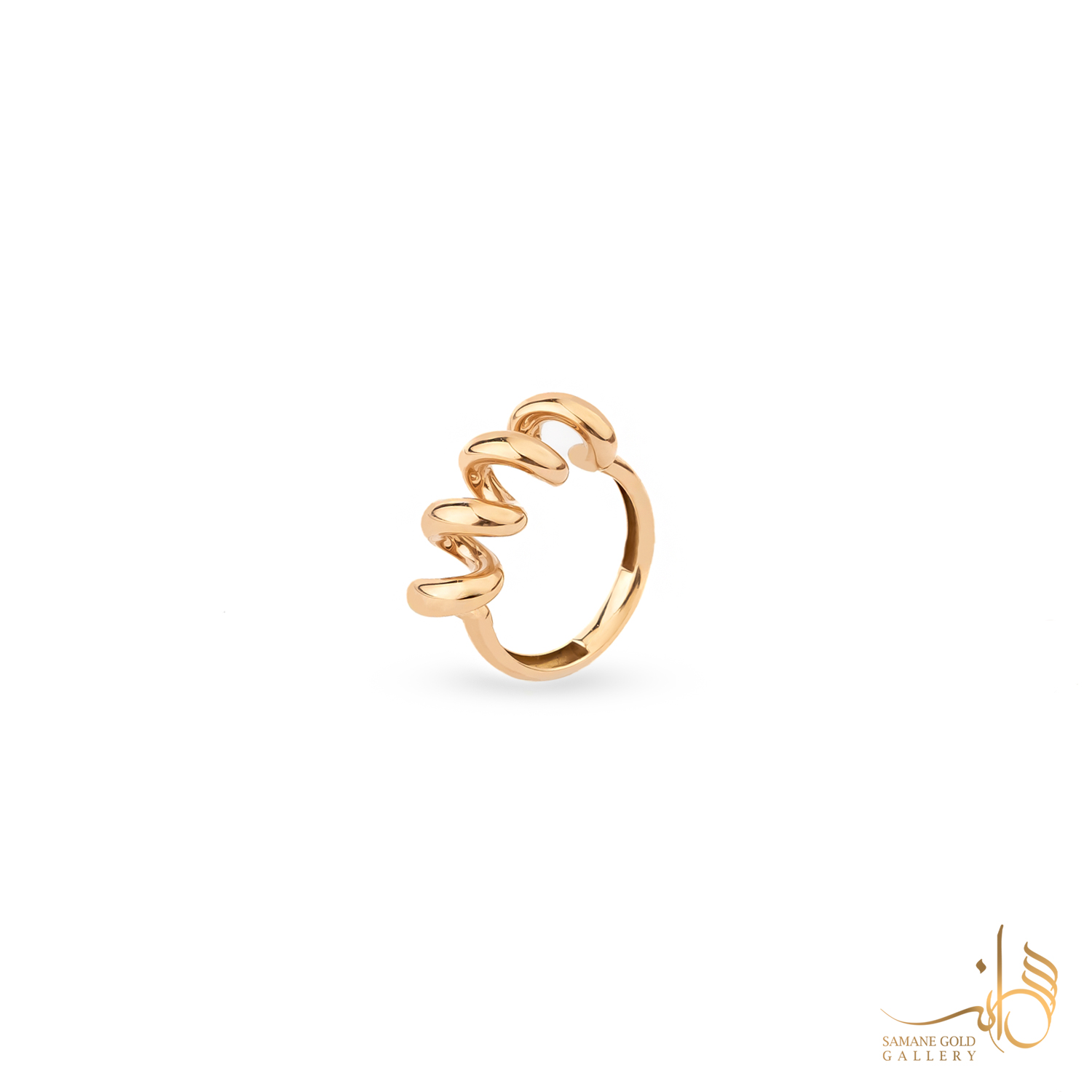 رینگ طلا فنری شیک و مدرن