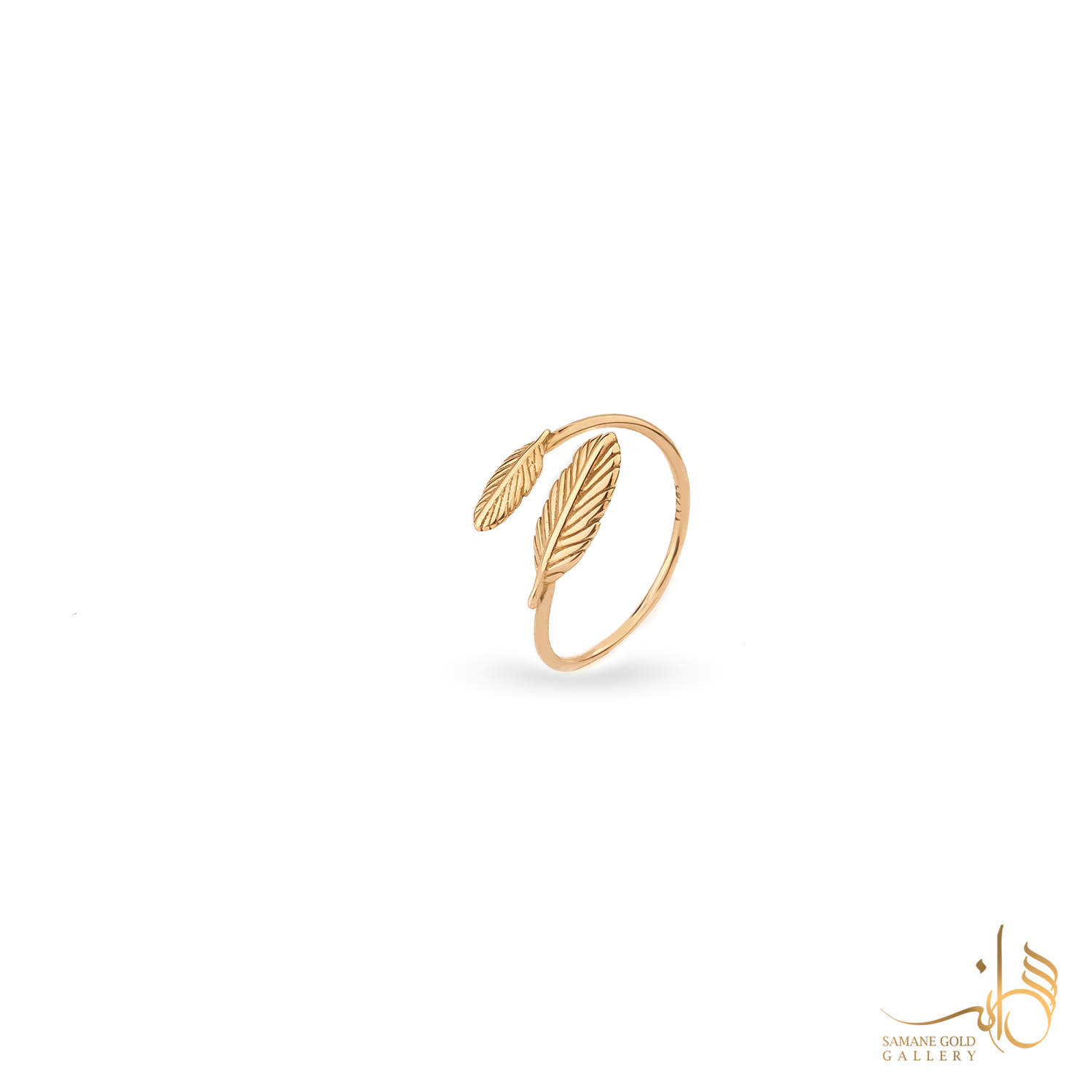 رینگ طلا دو پر مینیمال