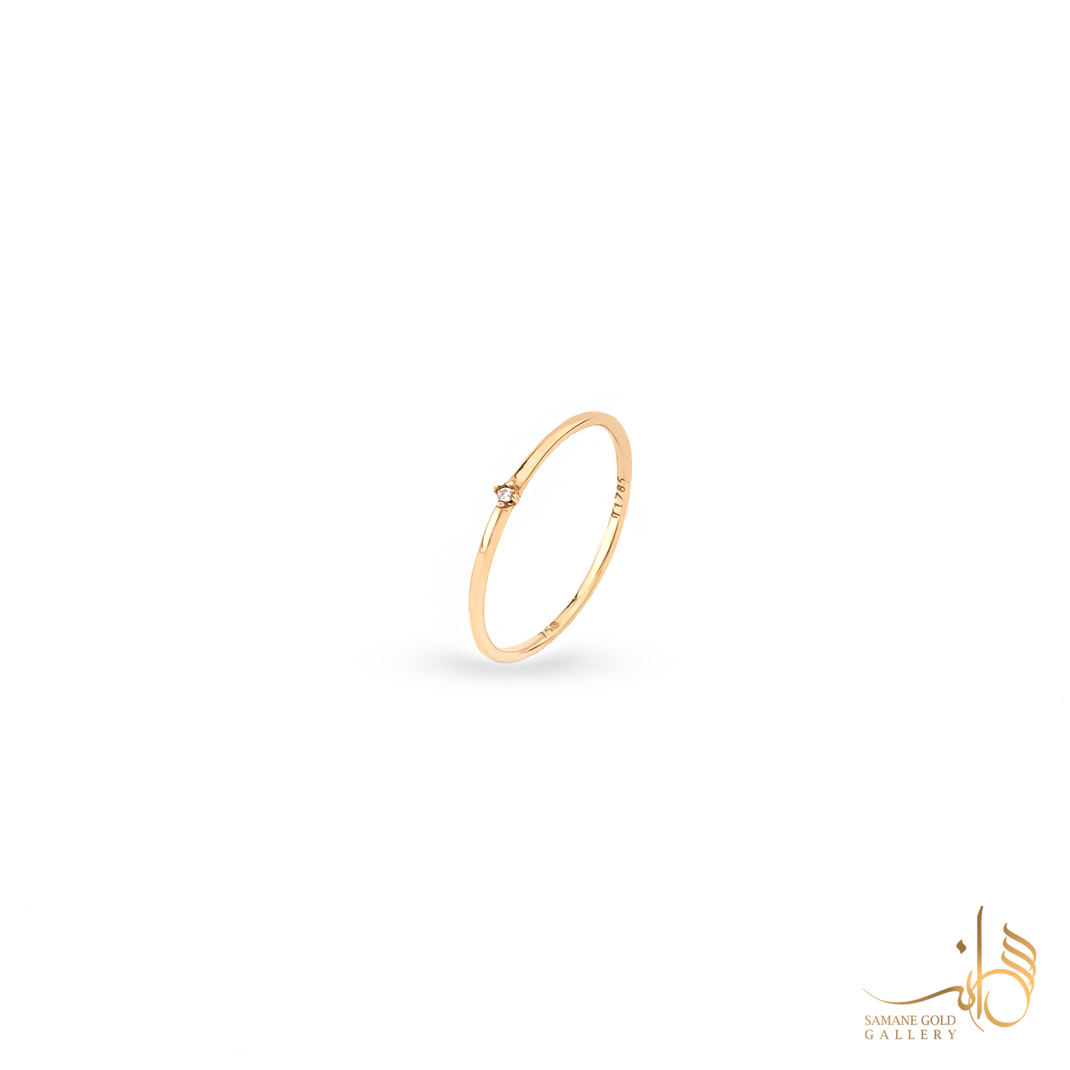 رینگ طلا تک نگین مینیمال