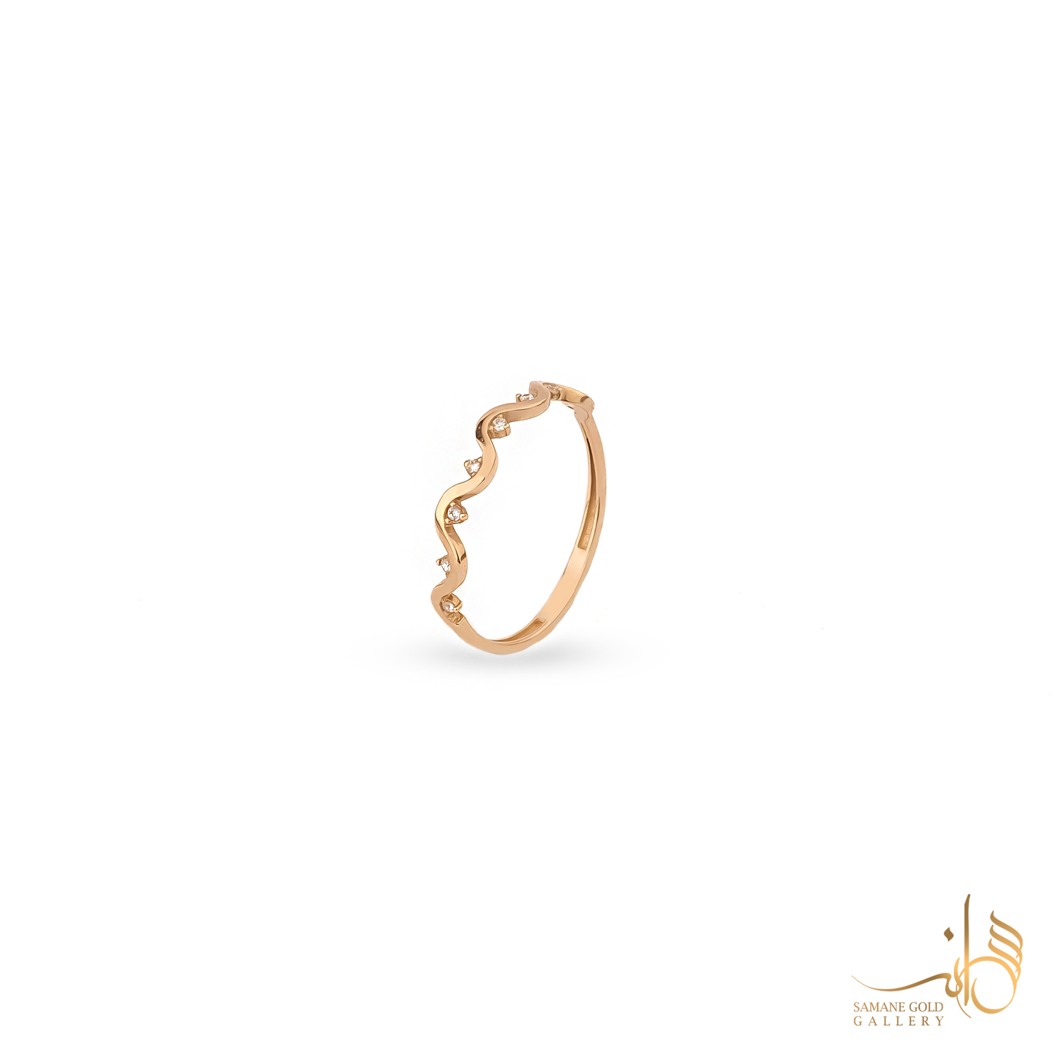 انگشتر طلا سینوس نگین‌دار