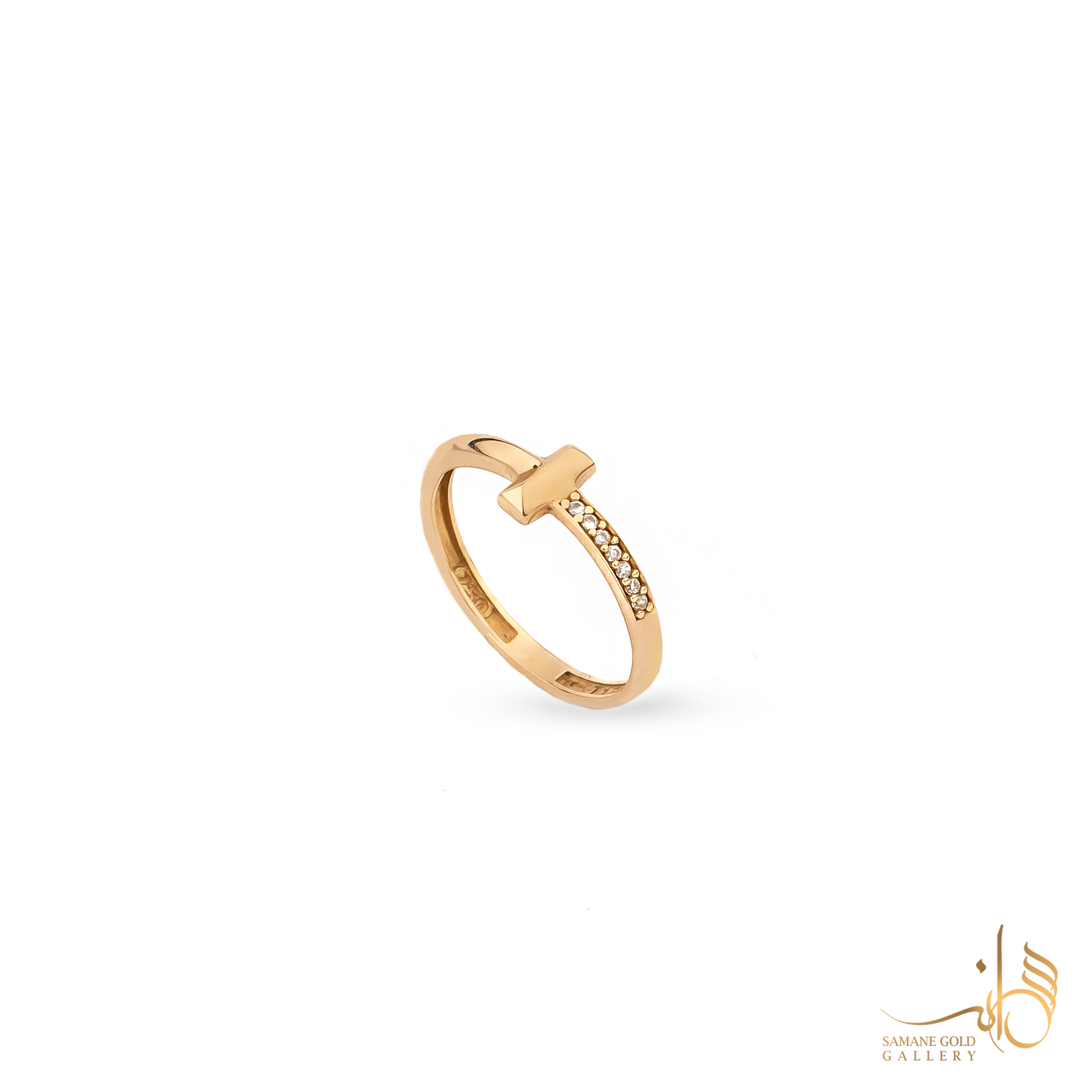 انگشتر طلا تی نگین‌دار