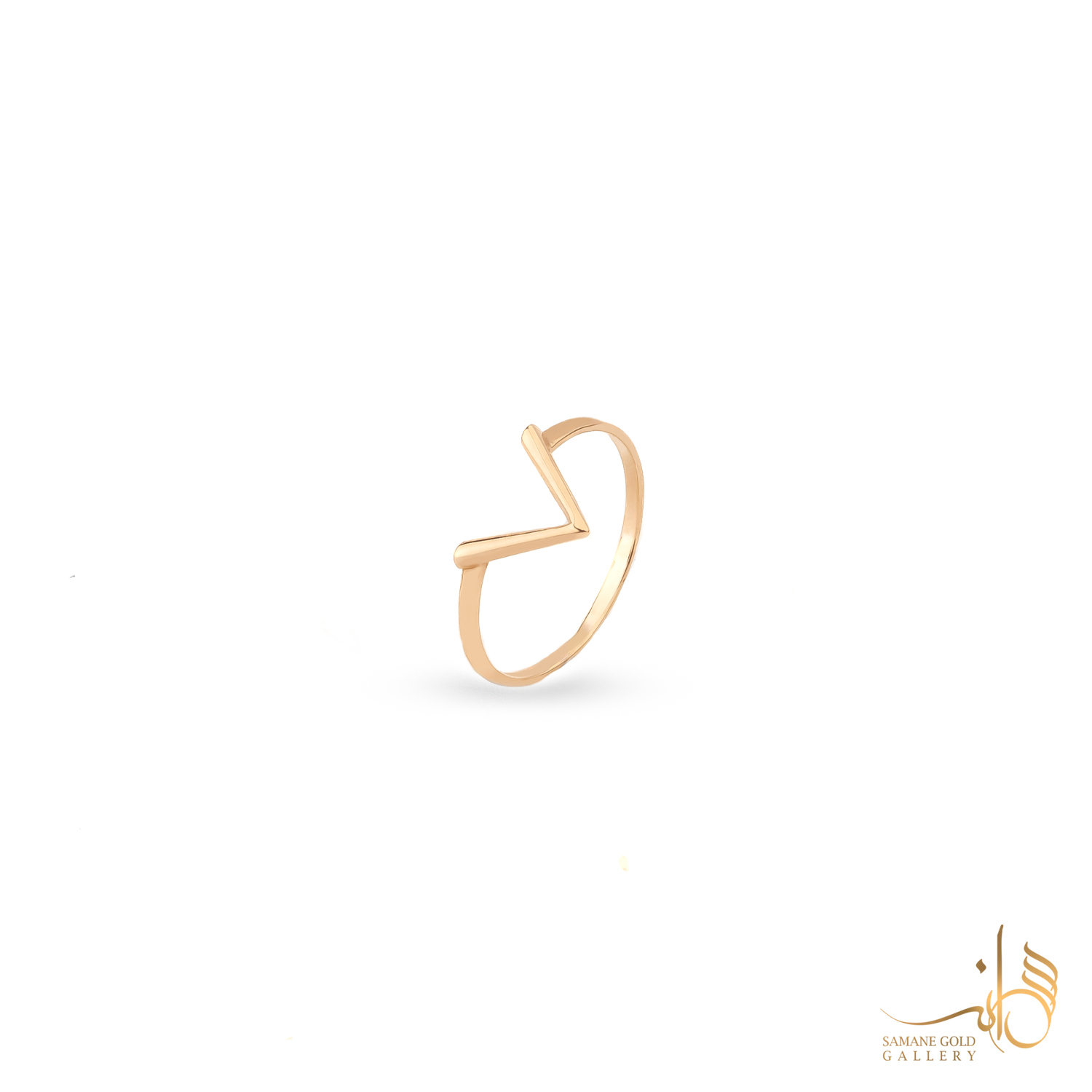 انگشتر طلا وی مینیمال