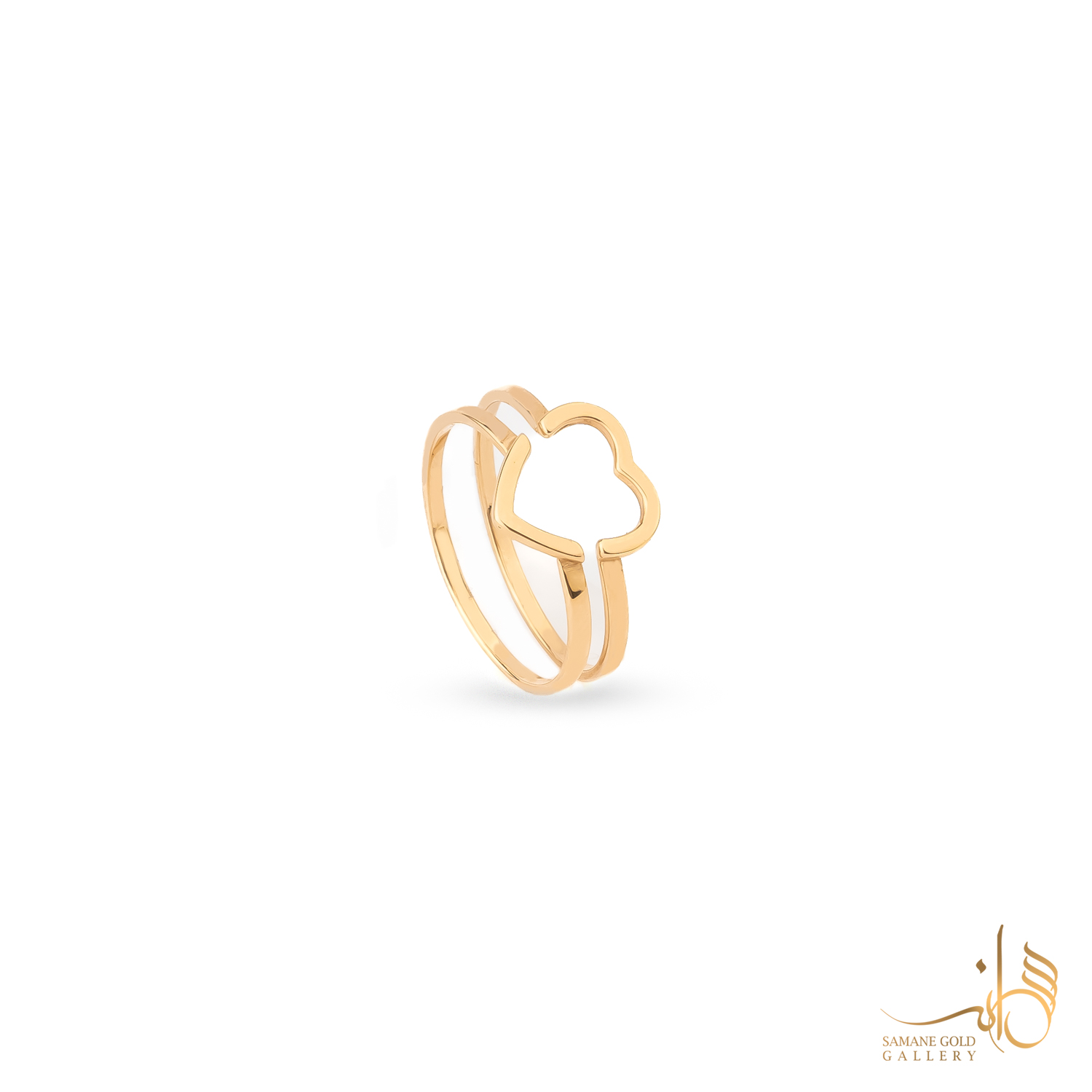 انگشتر طلا قلب دوتیکه