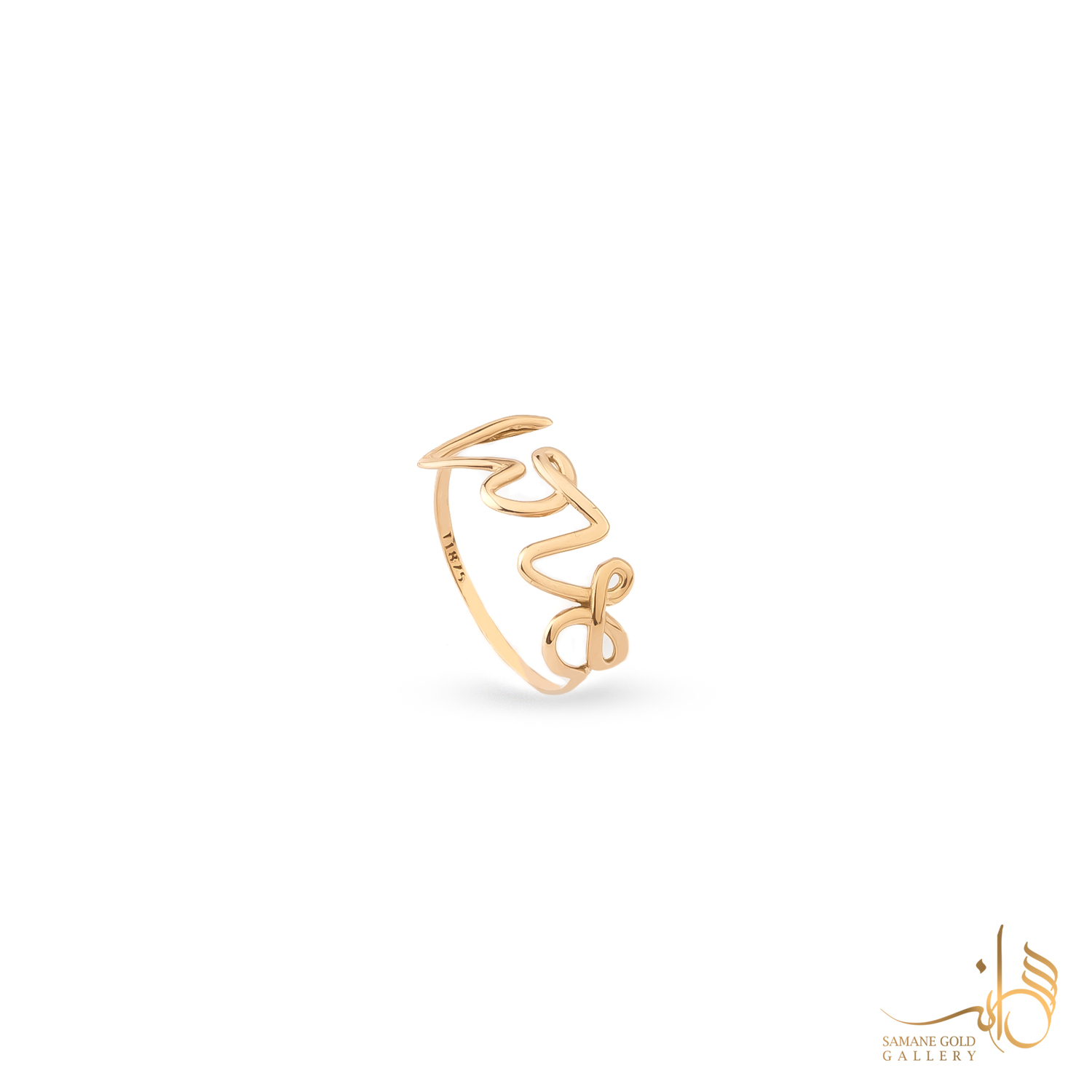 انگشتر طلا لاو خط شکسته