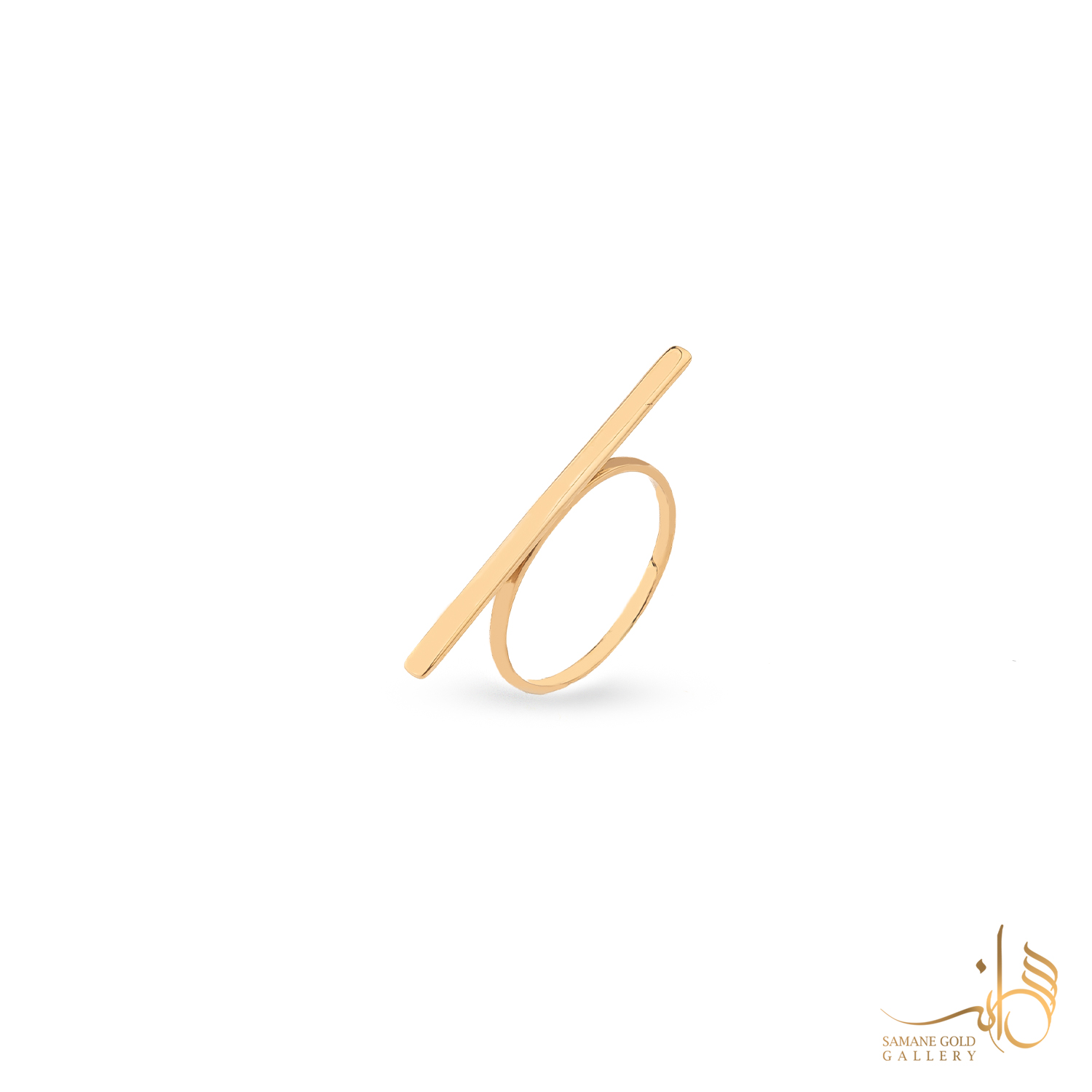 انگشتر طلا خط افقی