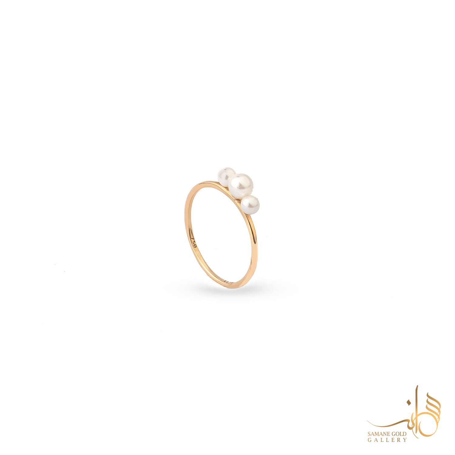 انگشتر طلا سه مروارید