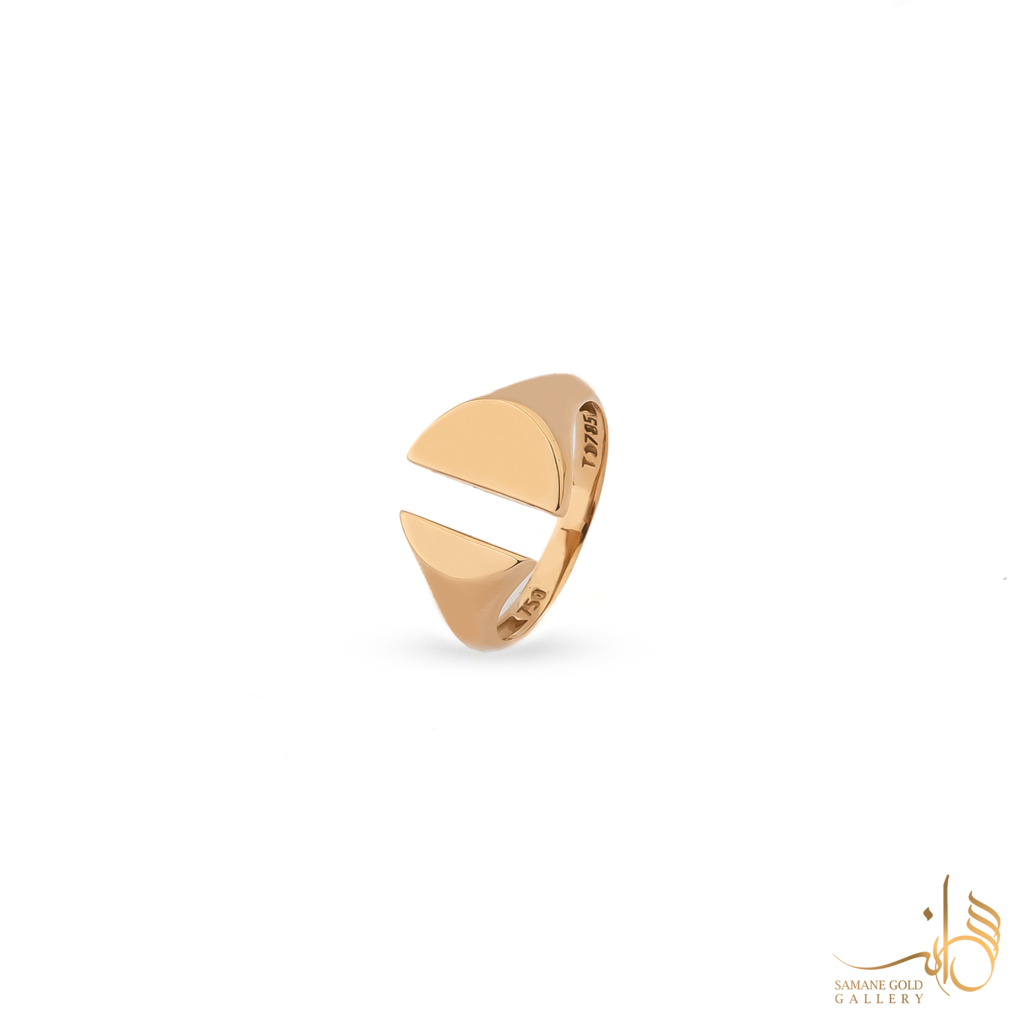 انگشتر طلا دایره نیمه