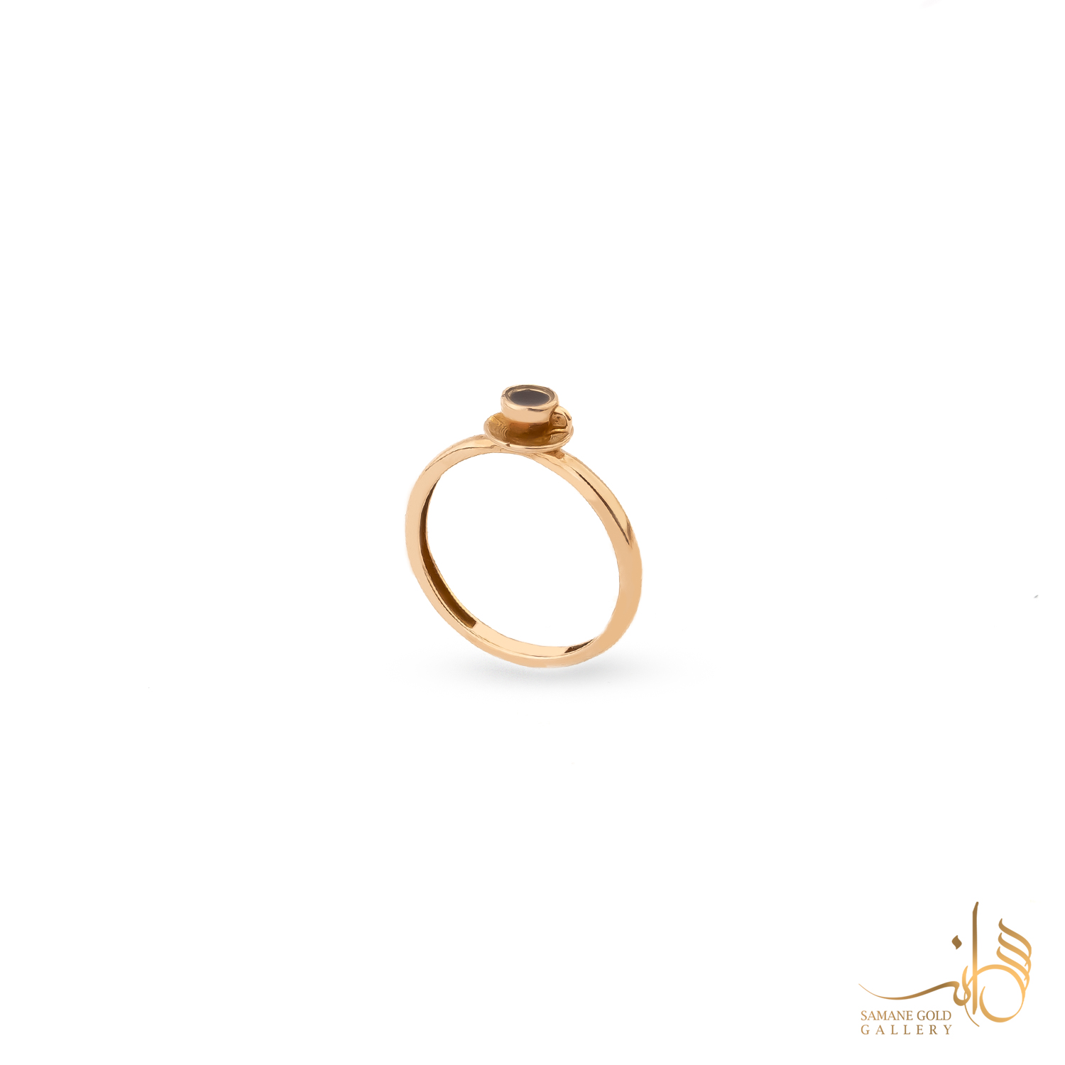 انگشتر طلا کافی طرح قهوه