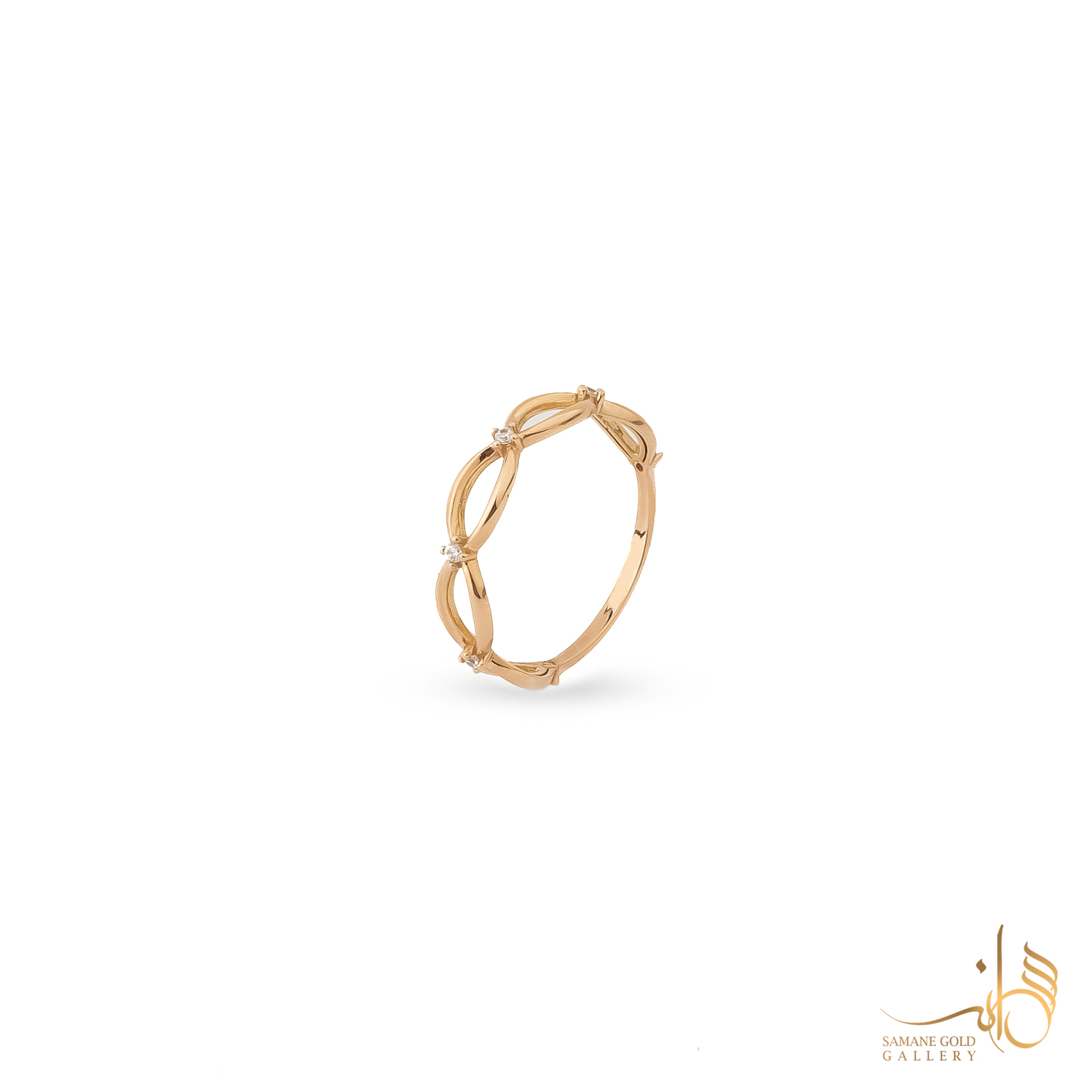 انگشتر طلا دالبر نگین‌دار