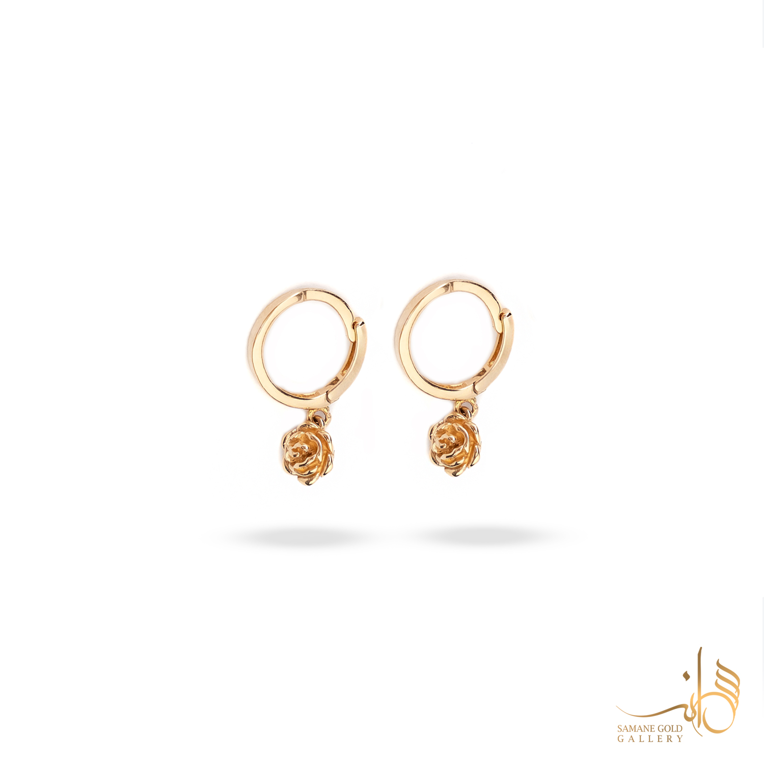 گوشواره طلا روکو گل رز