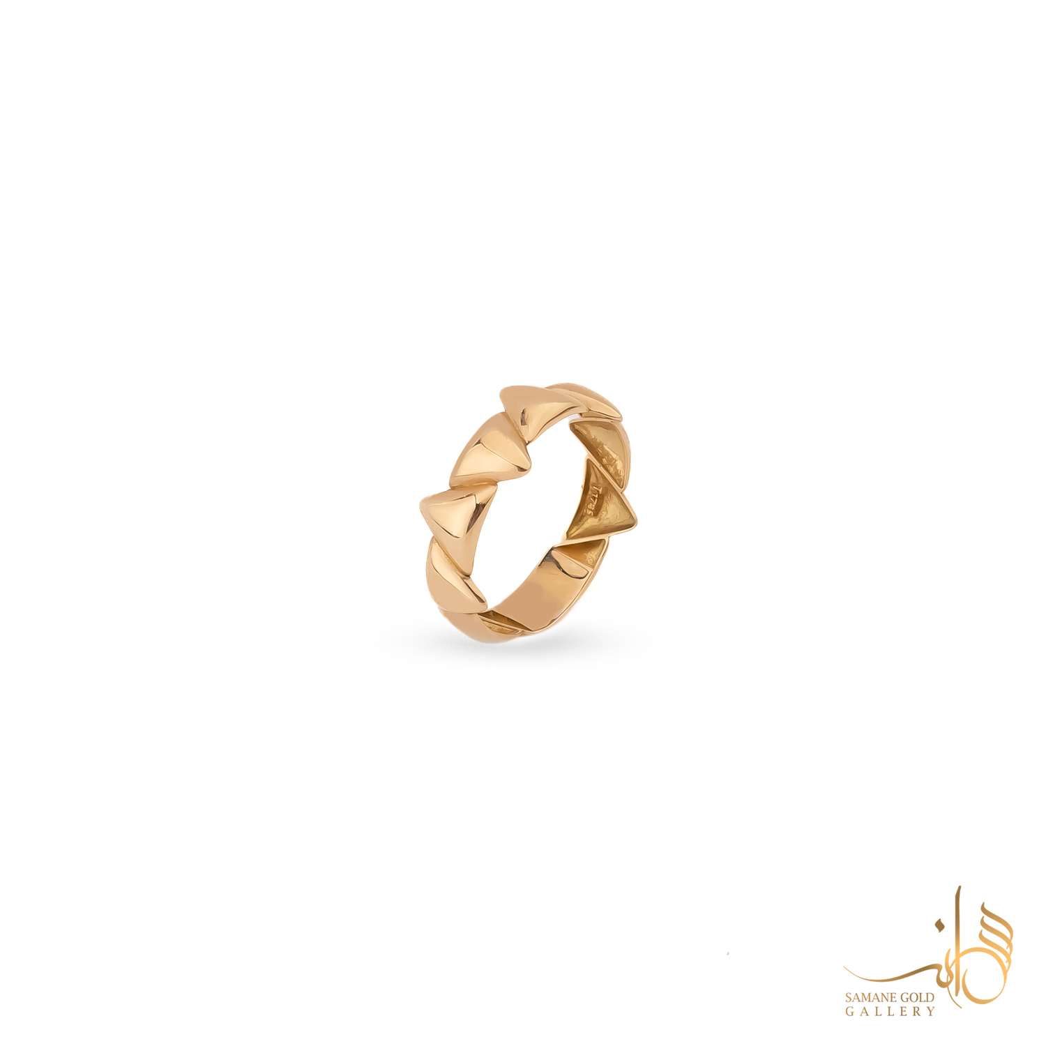 رینگ طلا مثلث نامنظم