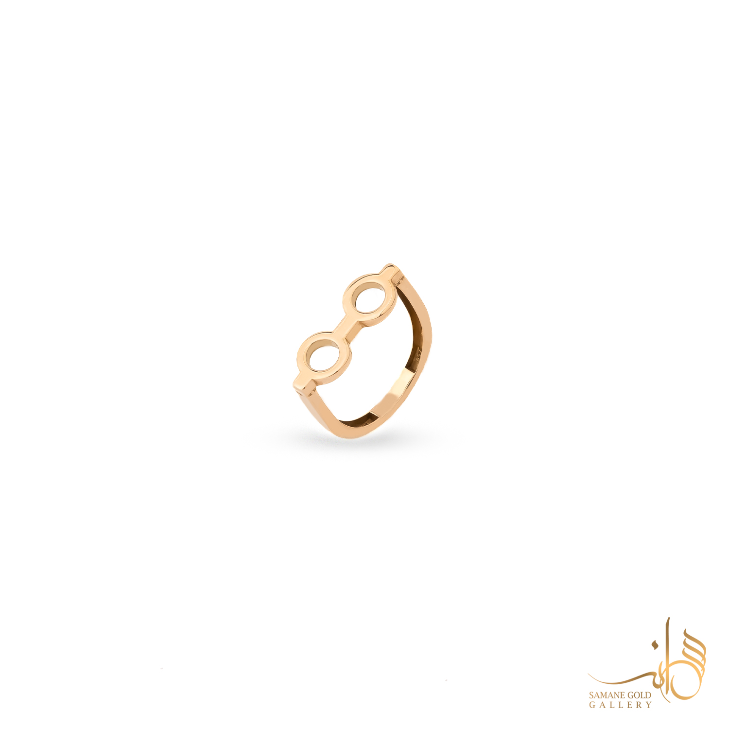 انگشتر طلا عینک ساده