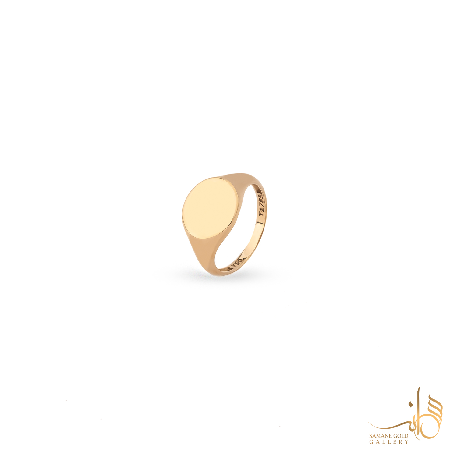 انگشتر طلا دایره آینه‌ای مینیمال