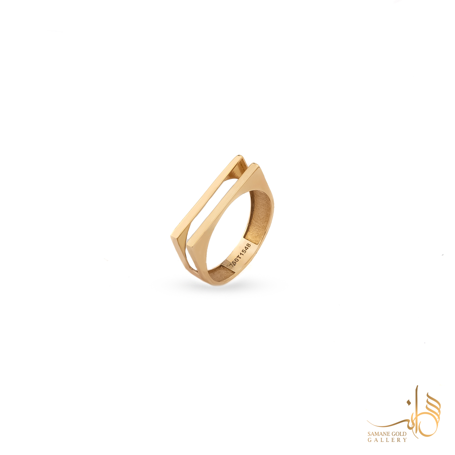 انگشتر طلا دو خط