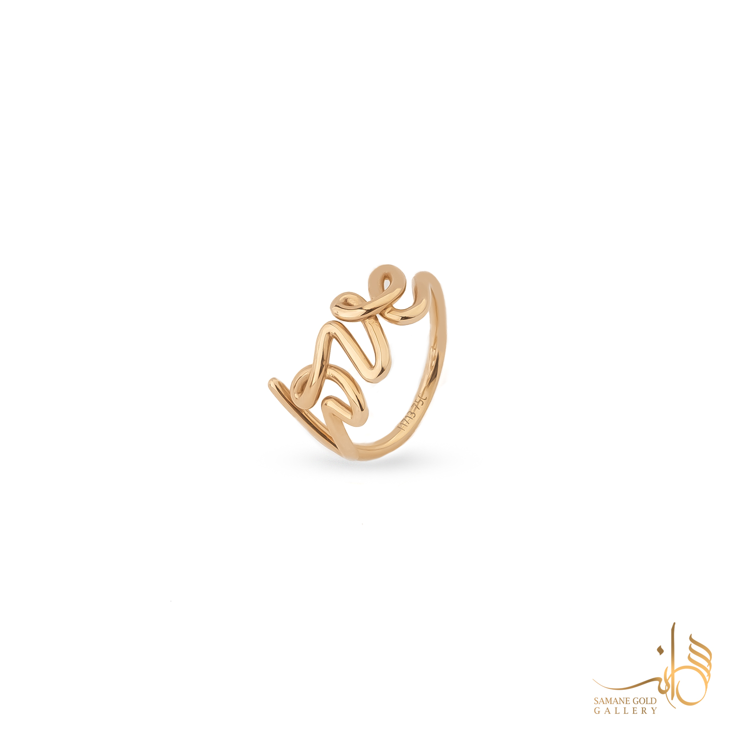 انگشتر طلا لاو خط شکسته