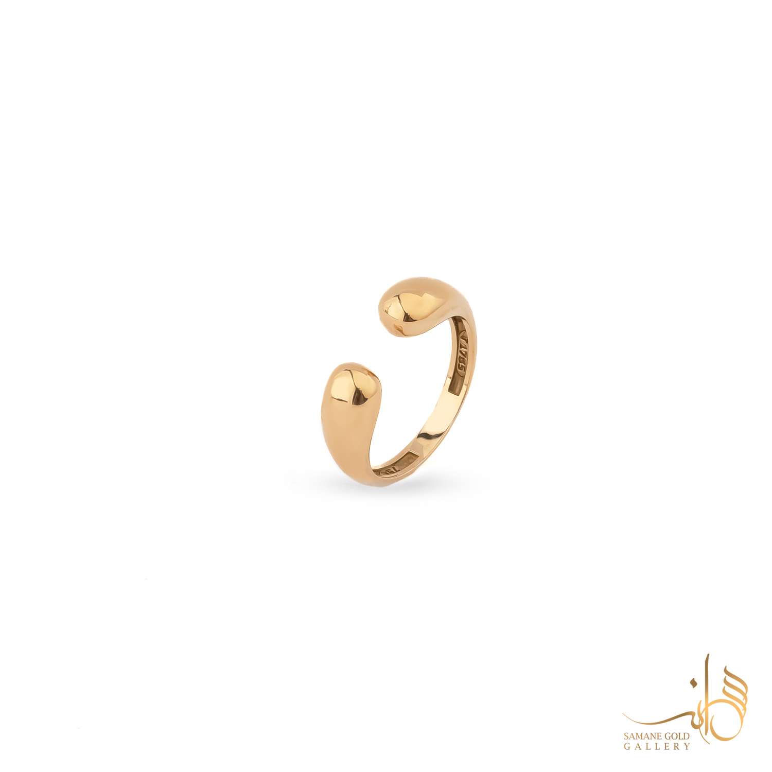 انگشتر طلا دو قوس