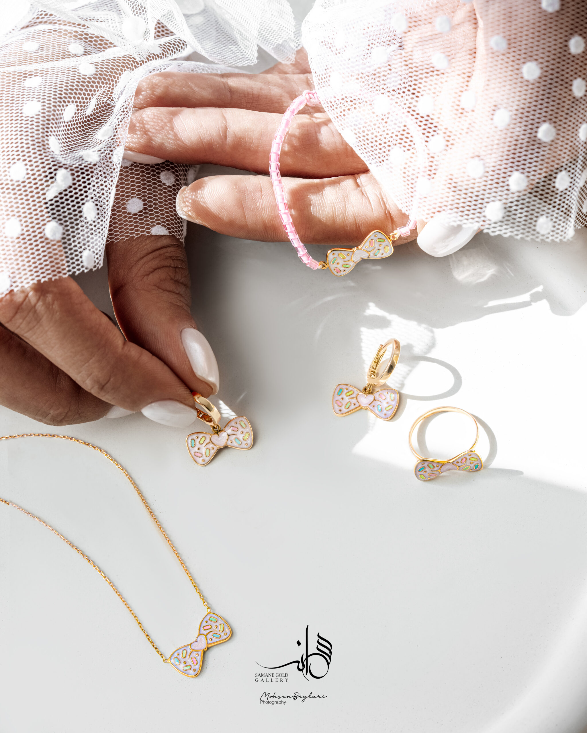 انگشتر پاپیون صورتی - Image 2