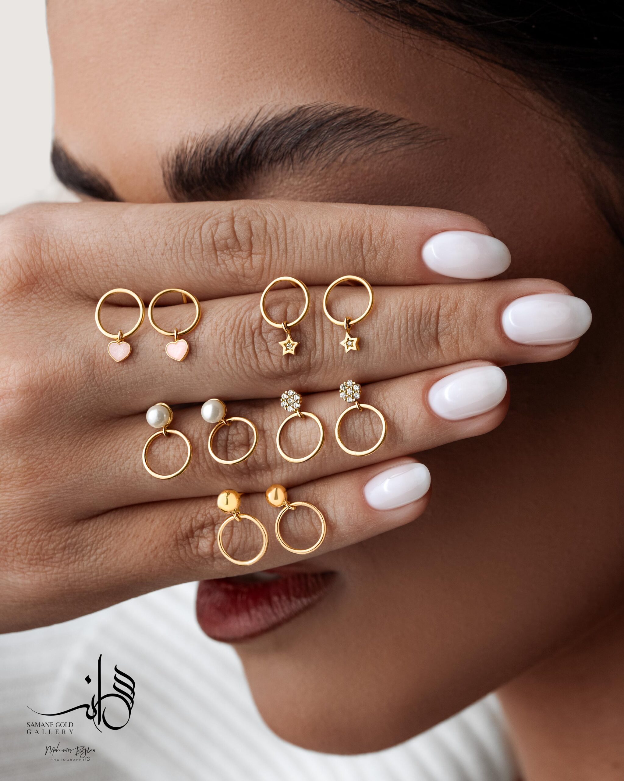 گوشواره میخی طلا