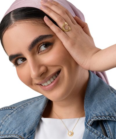 عکس مدلی انگشتر طلا زنانه آبرنگ سمانه گلد