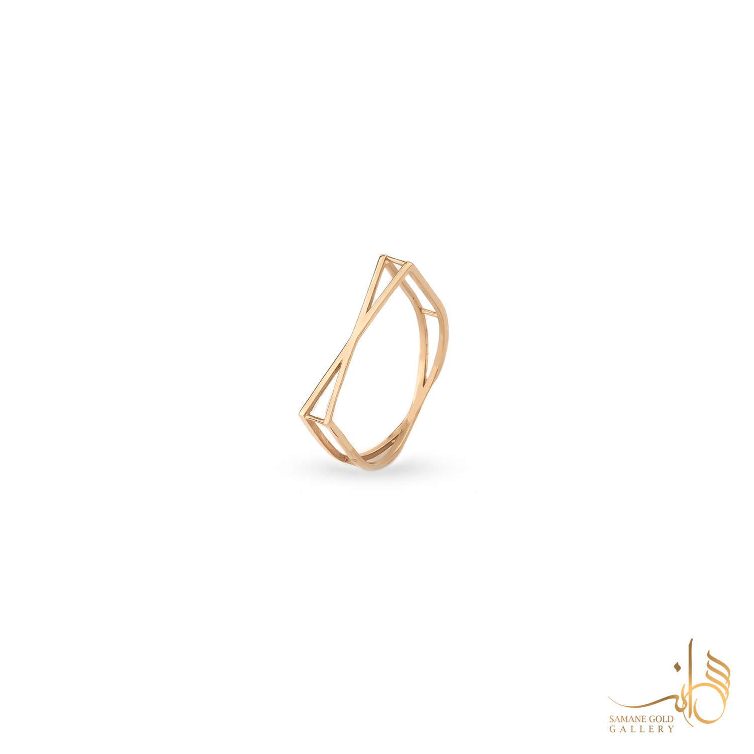 انگشتر طلا ظریف ضربدر