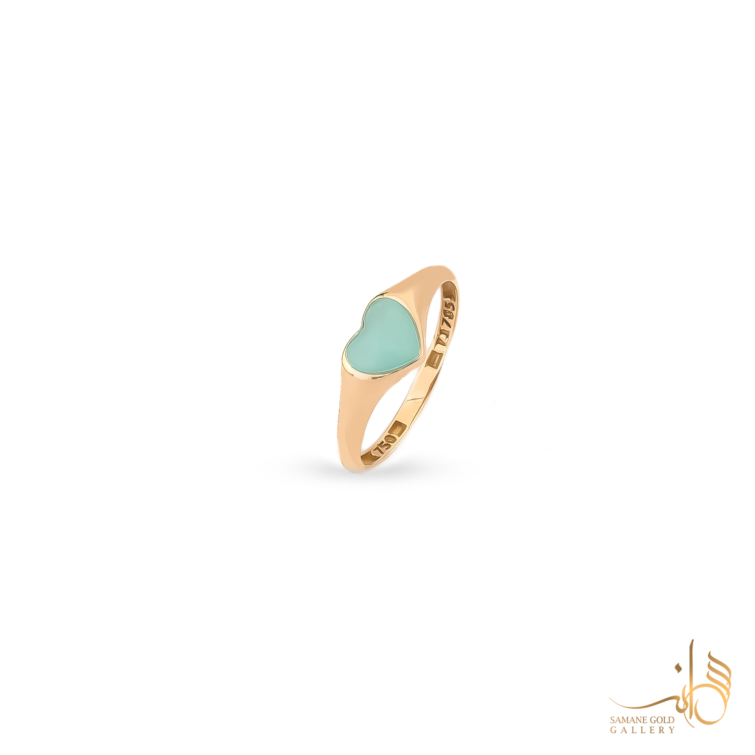 انگشتر طلا قلب آبی تیفانی