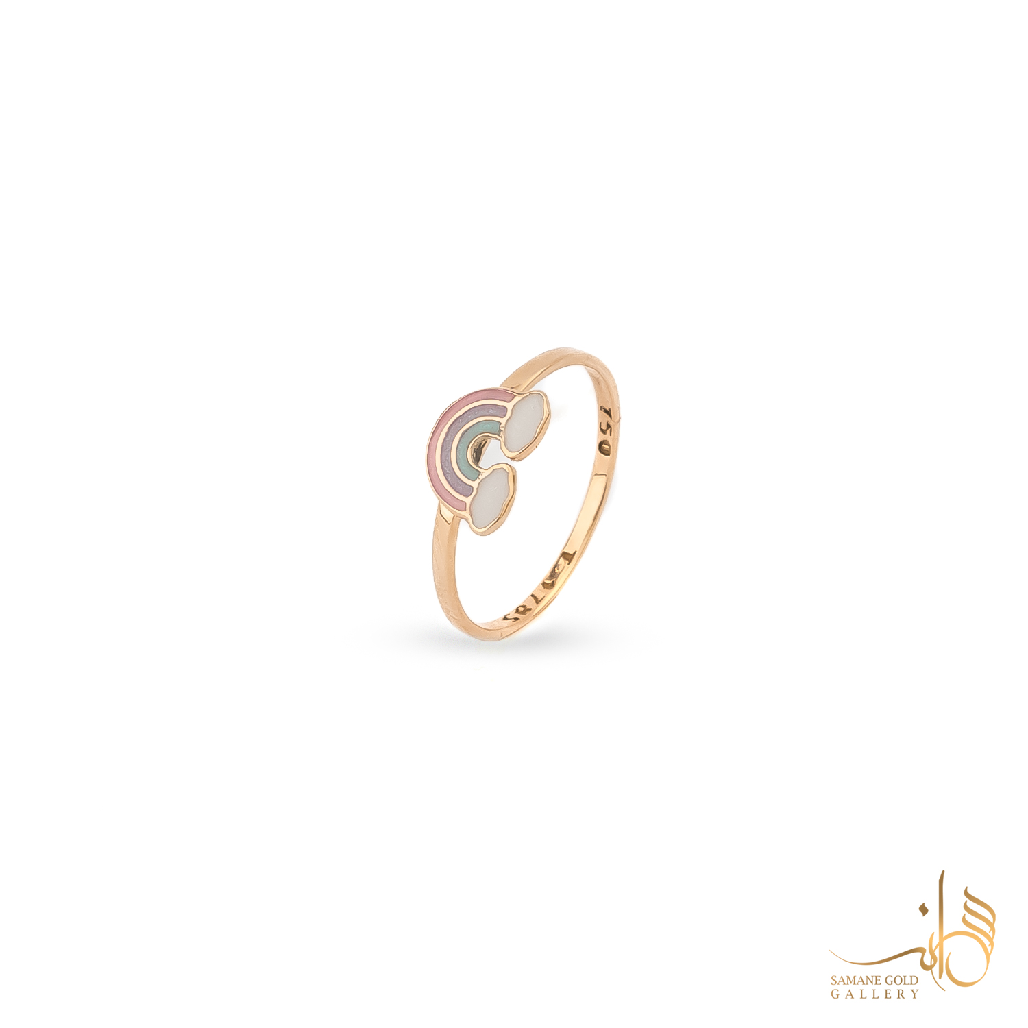 انگشتر طلا رنگین‌کمان کوچک