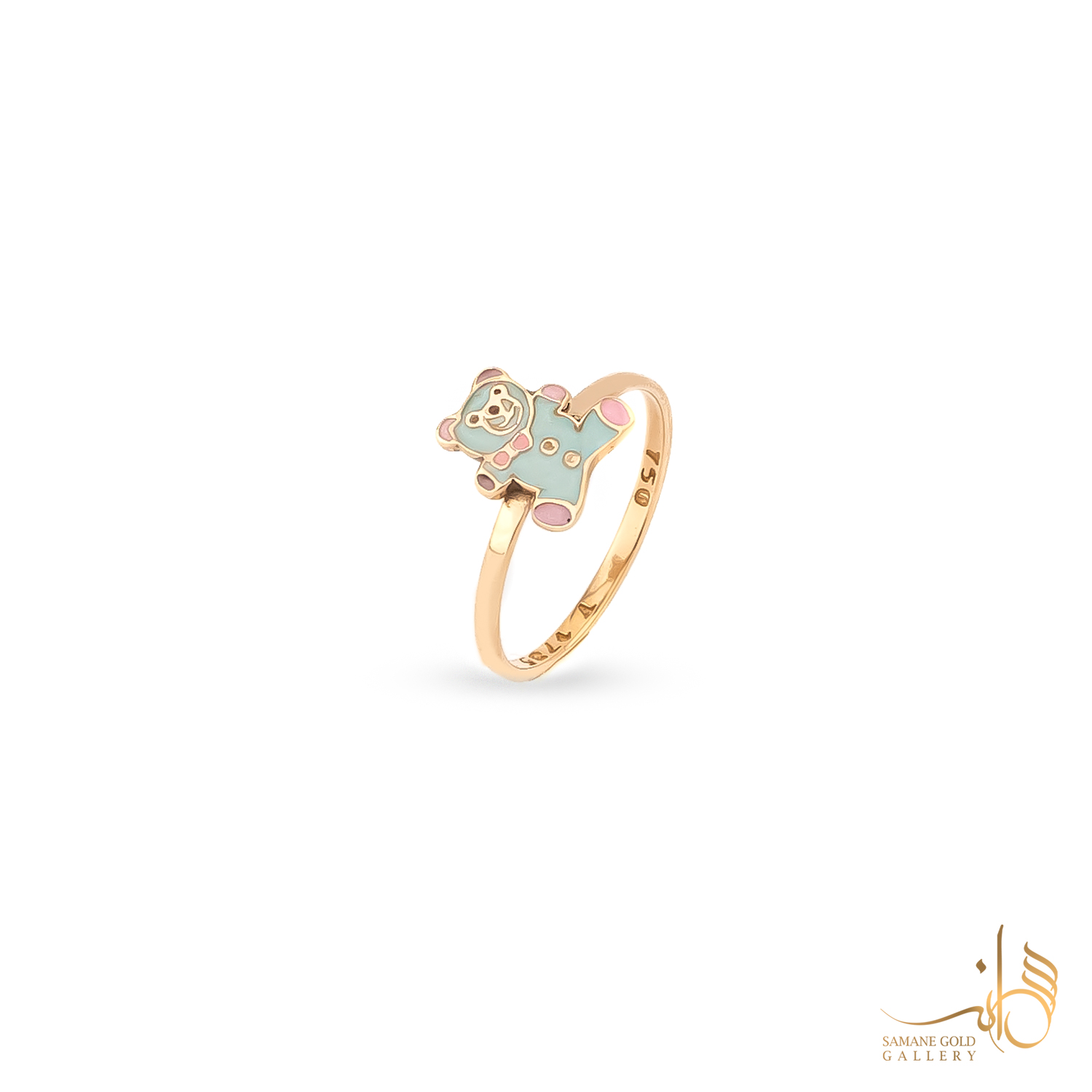 انگشتر طلا خرس آبی