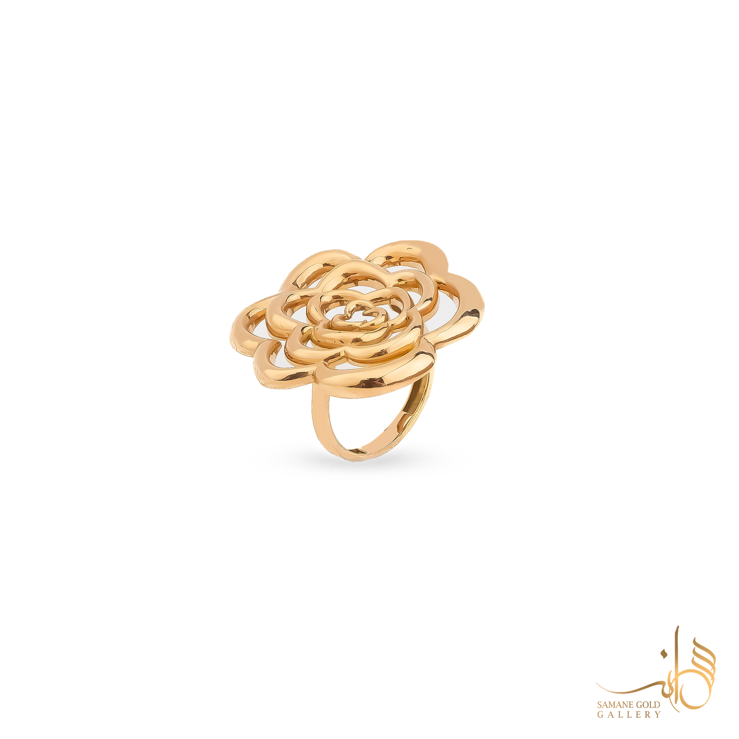 انگشتر طلا گل رز بزرگ