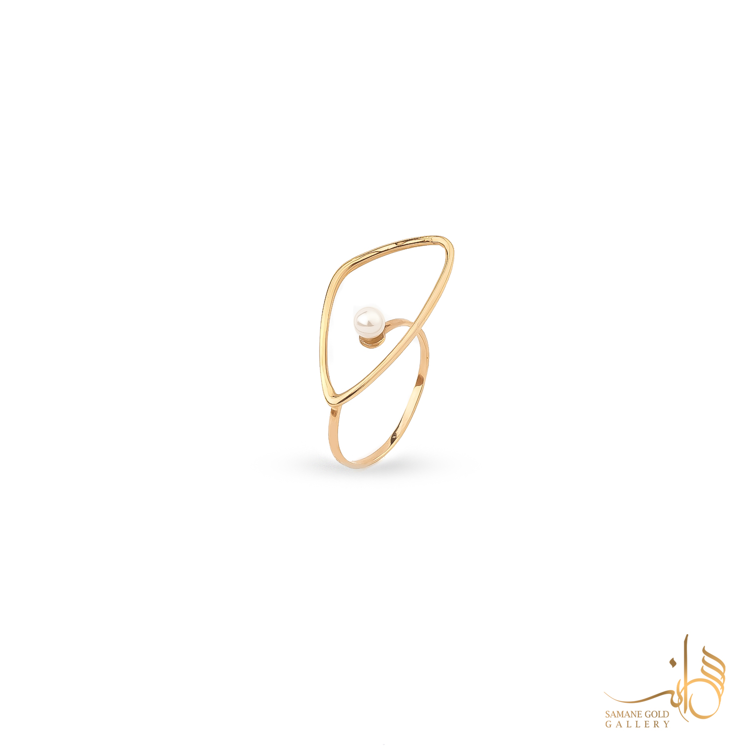 انگشتر دفرمه افقی مروارید