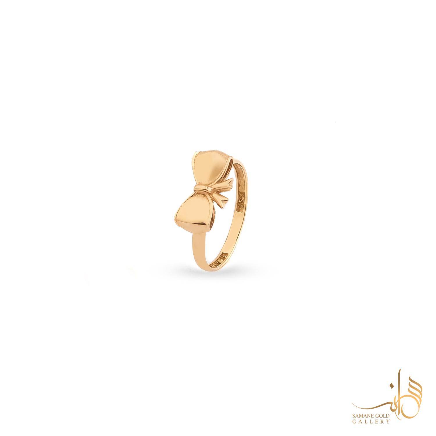 انگشتر طلا پاپیون آینه‌ای ساده