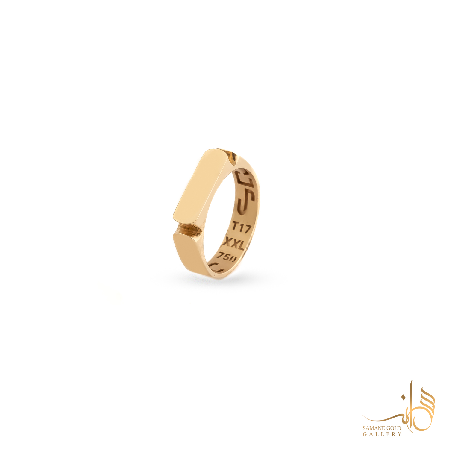 انگشتر طلا مینیمال مردانه تراز آینه ای