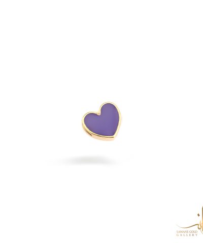 آویز طلا قلب بنفش