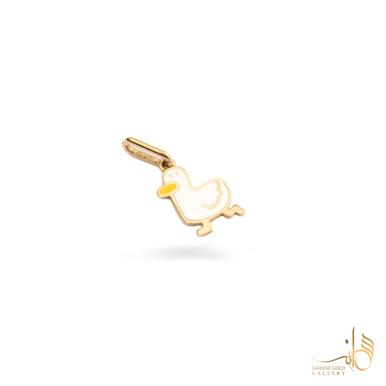 آویز طلا جوجه صورتی