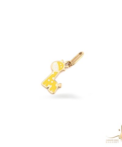 آویز طلا زرافه میناکاری