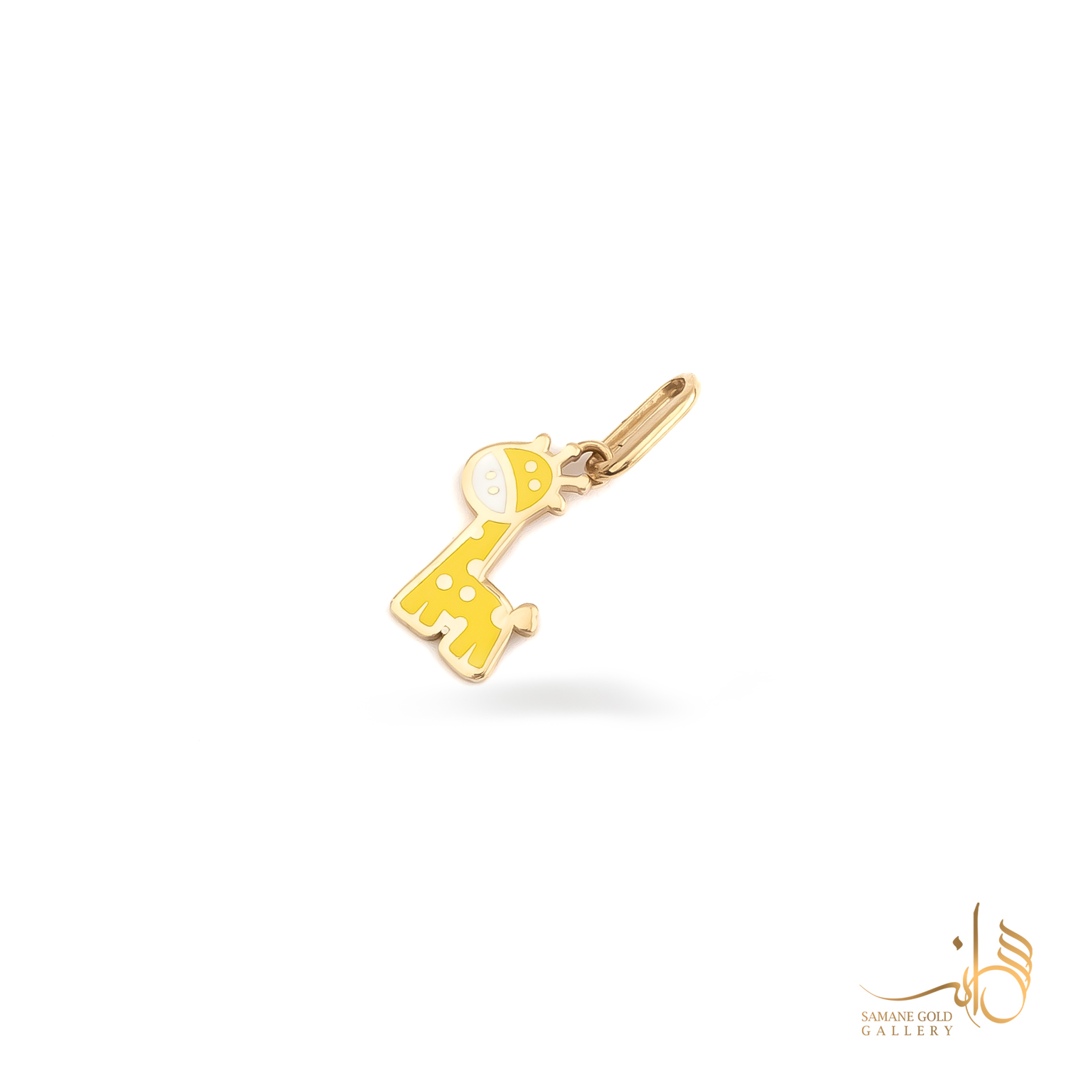 آویز طلا زرافه میناکاری