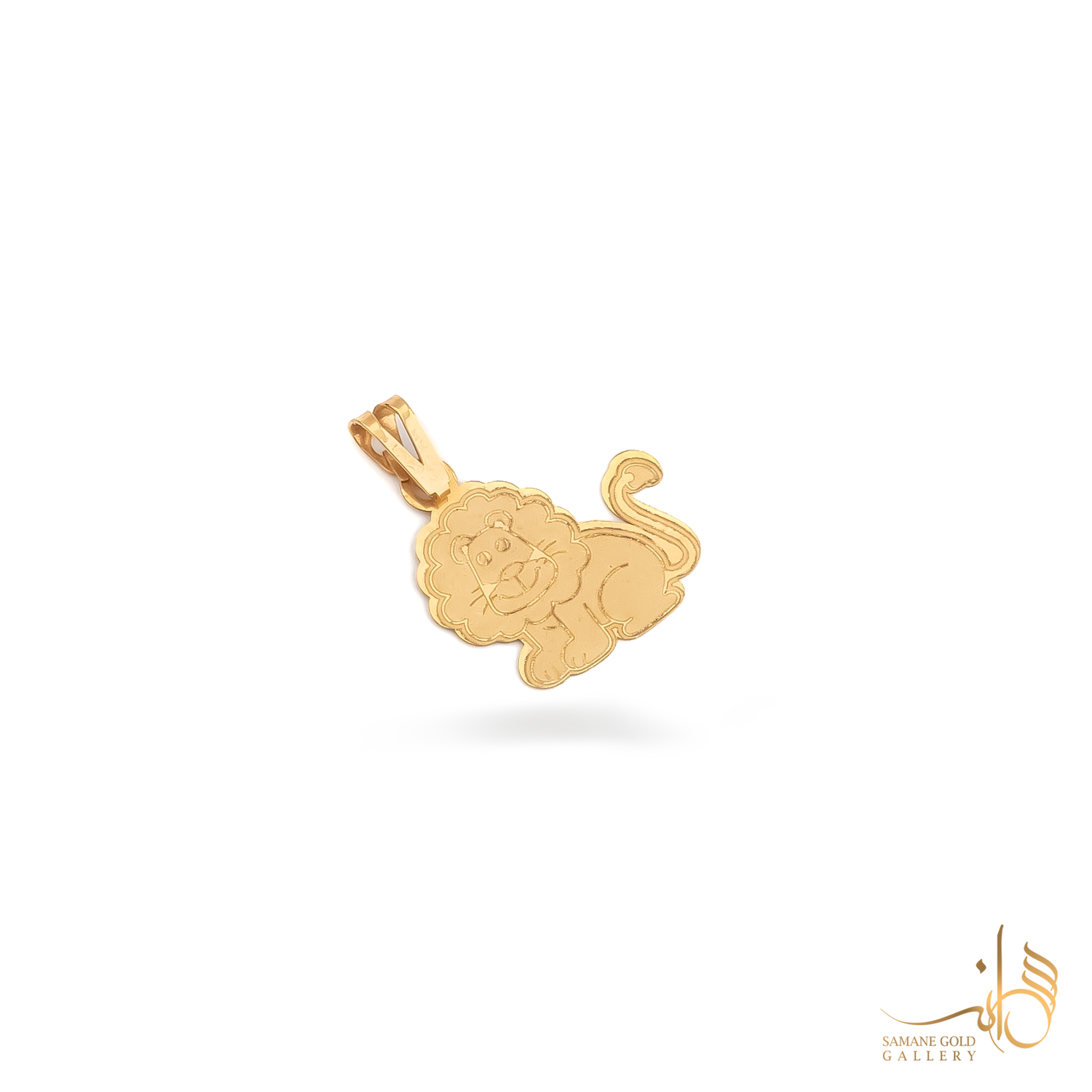 آویز طلا شیر ساده