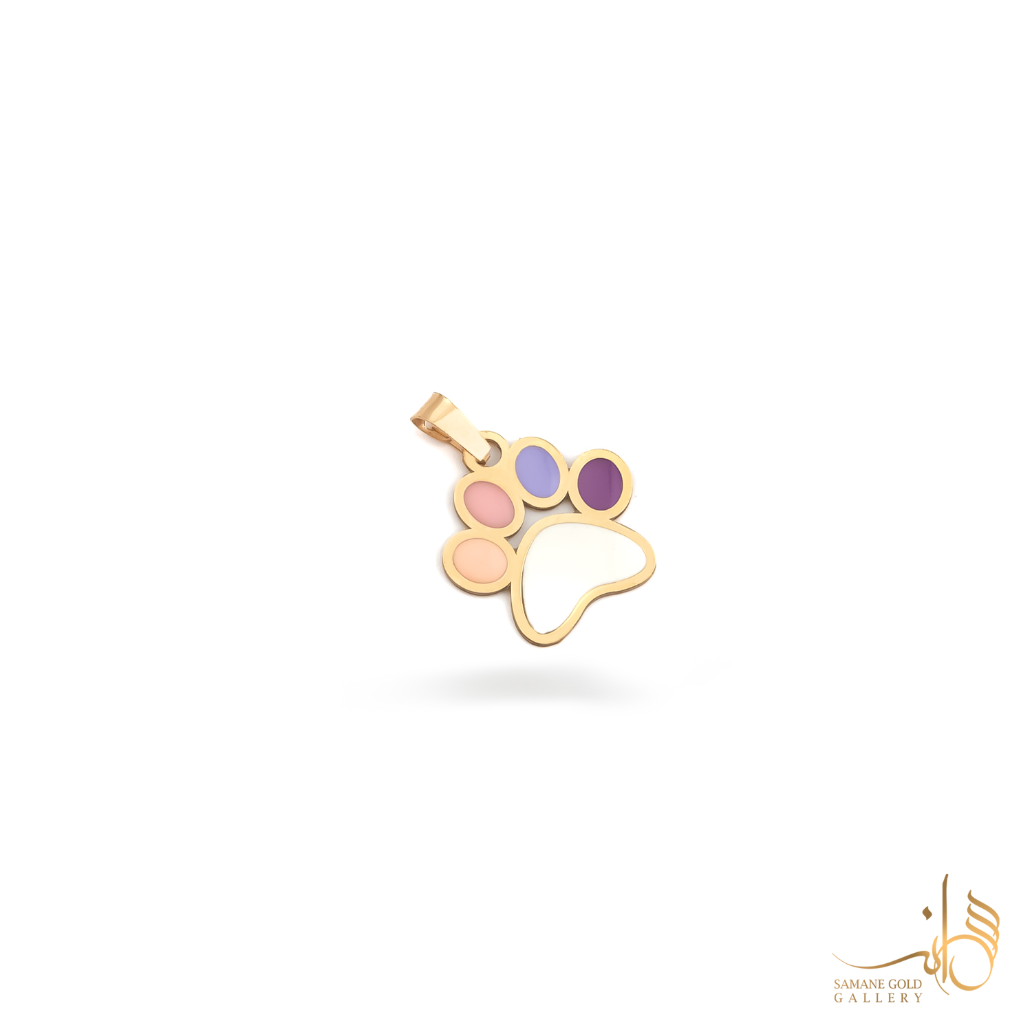 آویز طلا ردپا میناکاری