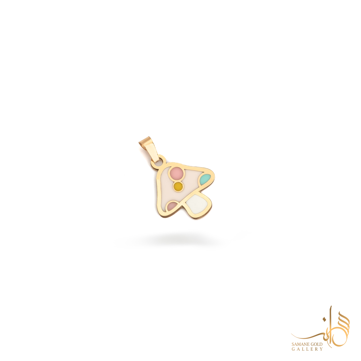 آویز طلا قارچ میناکاری