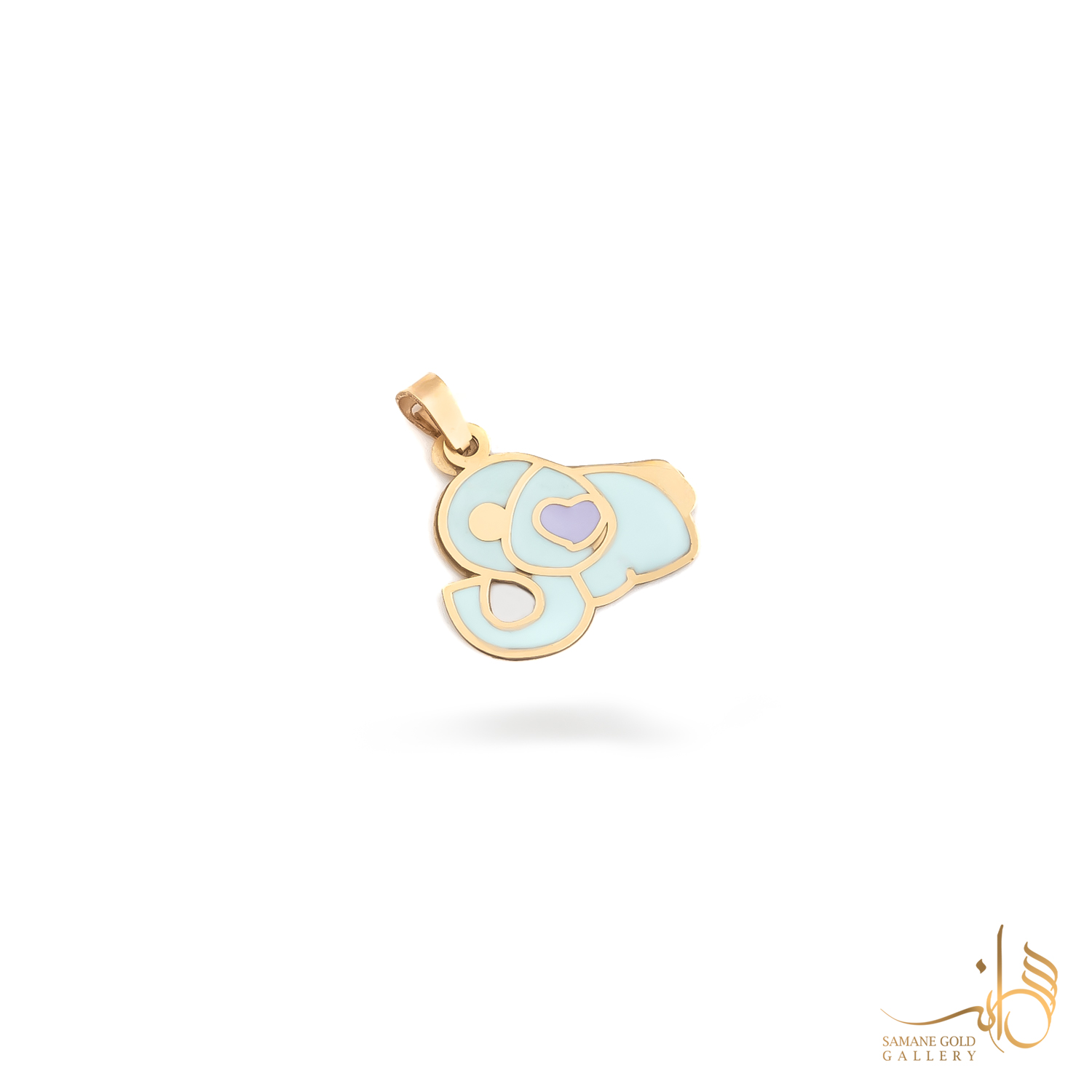 آویز طلا فیل آبی