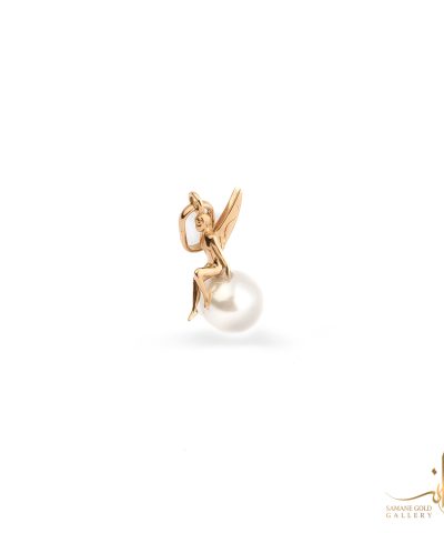 آویز طلا فرشته روی مروارید