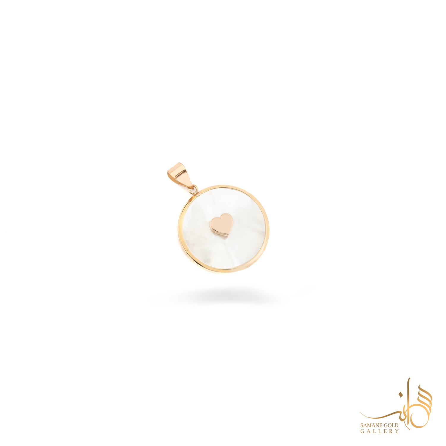 آویز طلا قلب صدفی