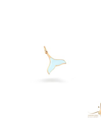 آویز طلا دم وال آبی