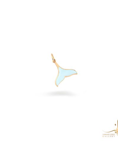 آویز طلا دم وال آبی