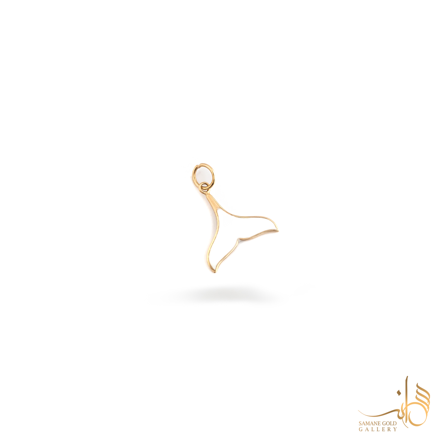 آویز طلا دم وال سفید