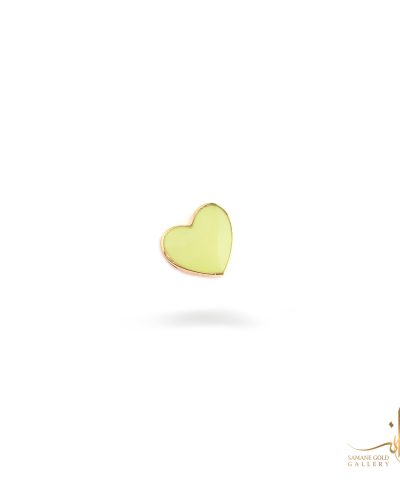 آویز طلا قلب مینا زرد