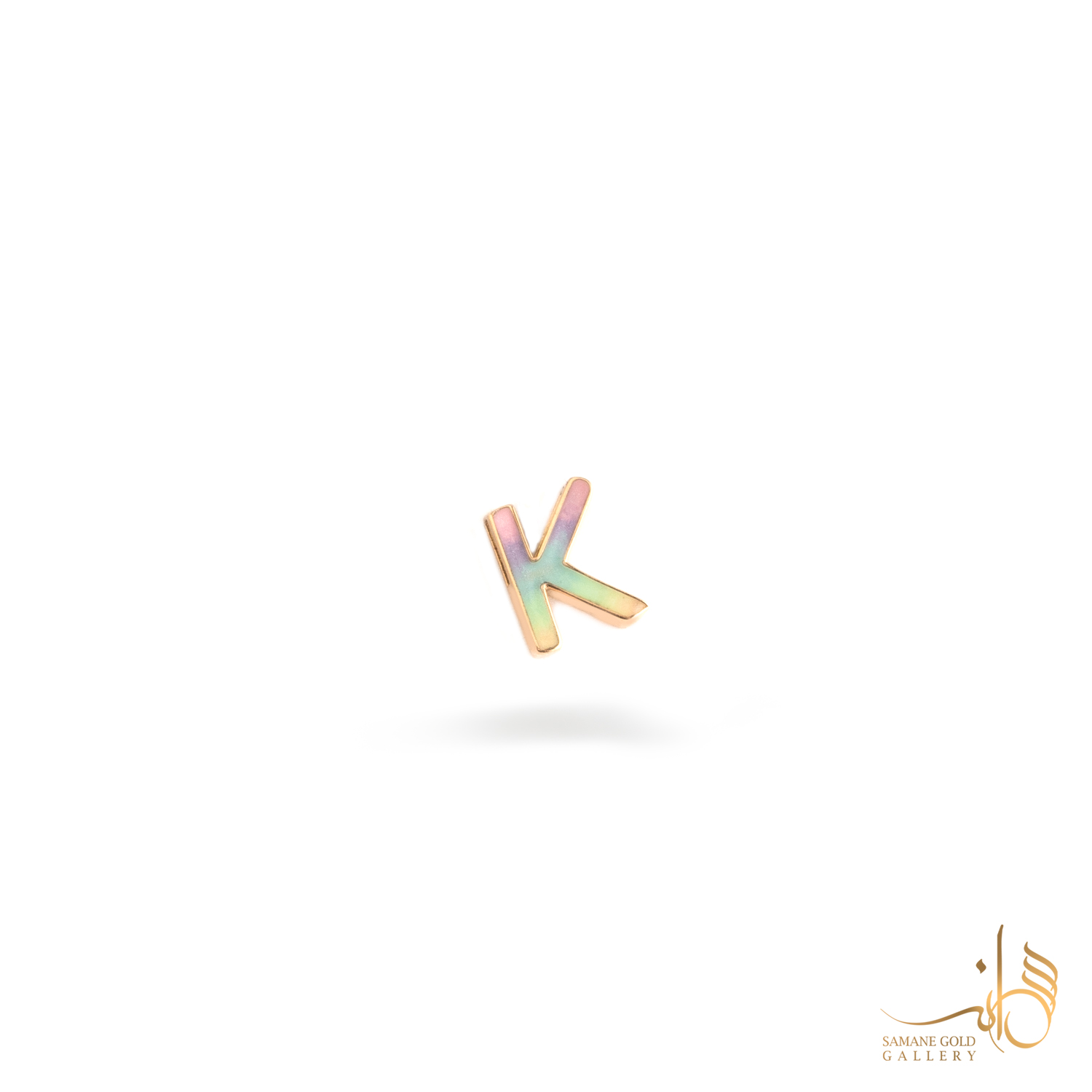 آویز طلا K رنگین‌کمانی