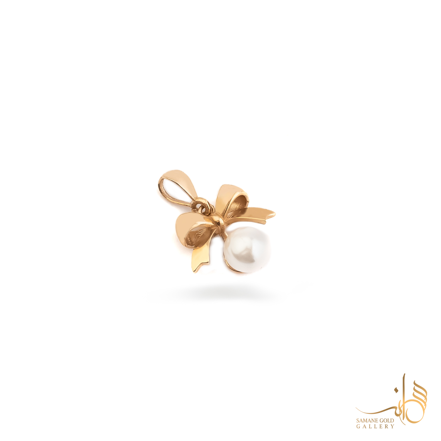 آویز طلا پاپیون مرواریددار