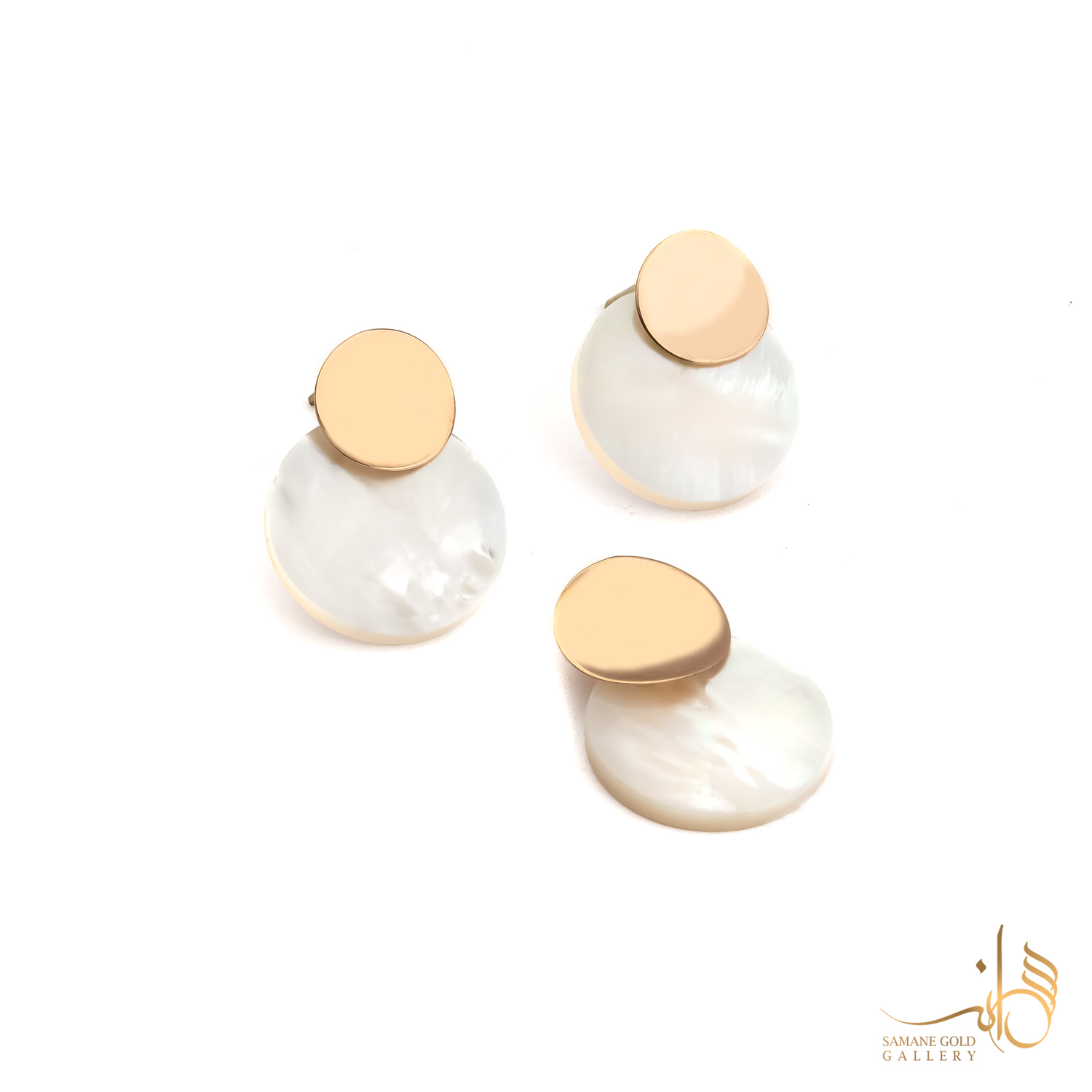 نیم‌ست طلا دایره و صدف