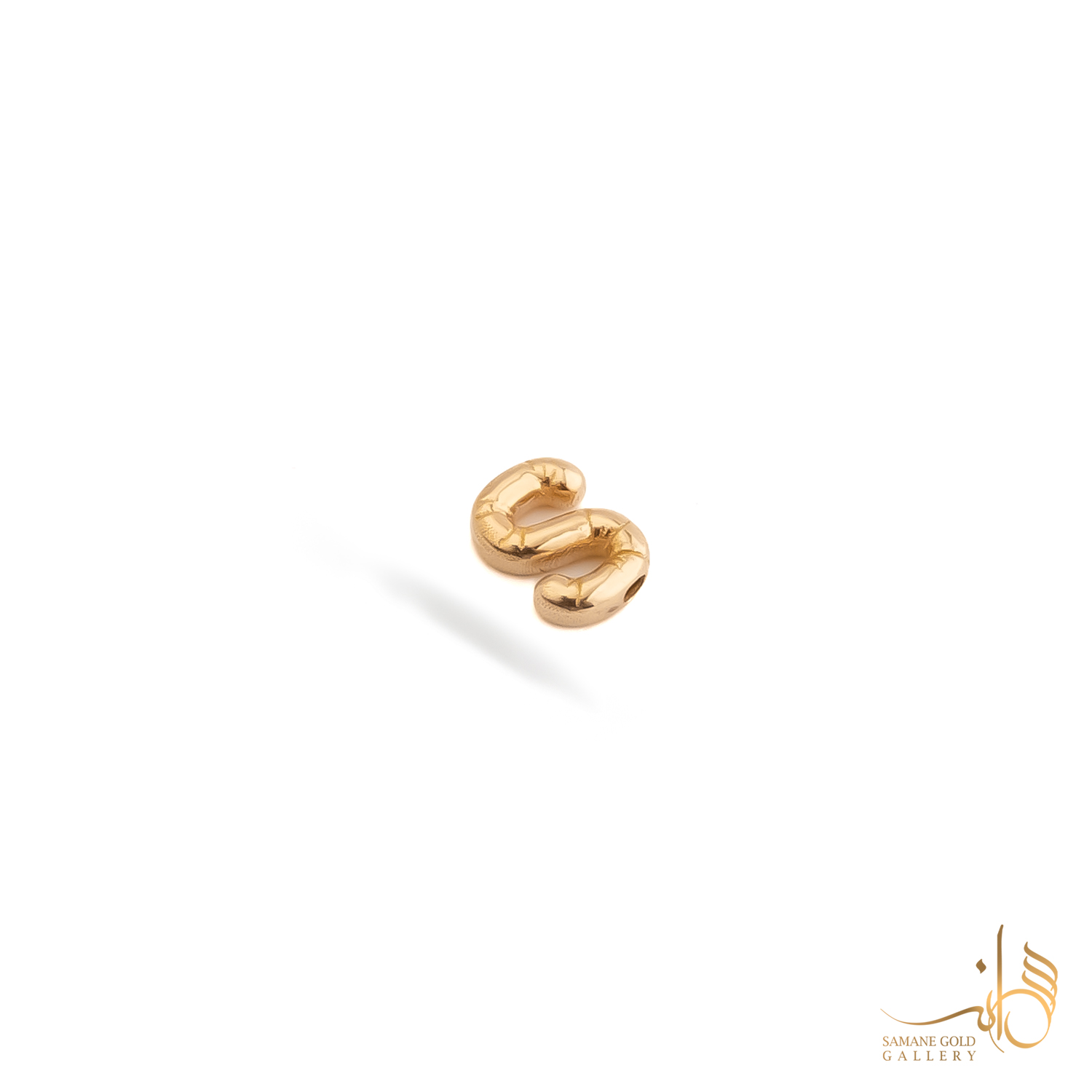 آویز طلا هلیومی حرف S