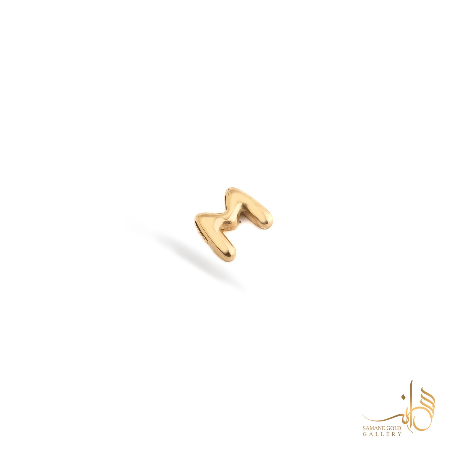 آویز طلا هلیومی حرف M